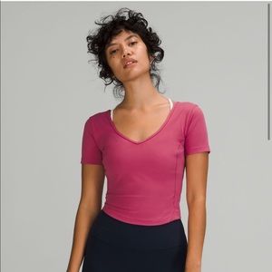 Lululemon pink lychee align tee